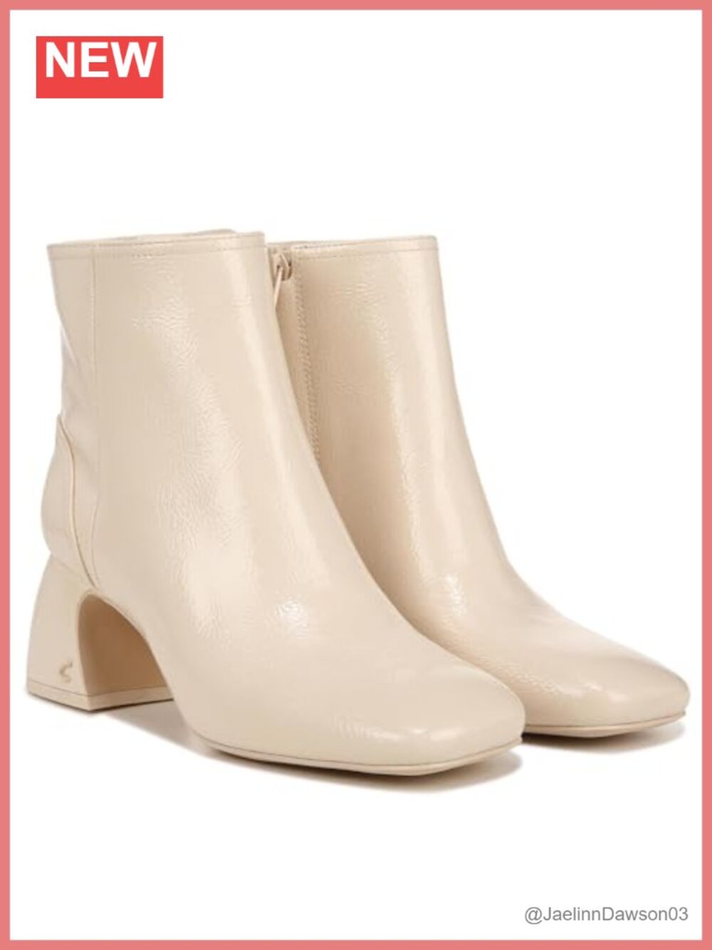 Circus NY Ozzie Ankle Bootie Square Toe Low Block Heel Zip